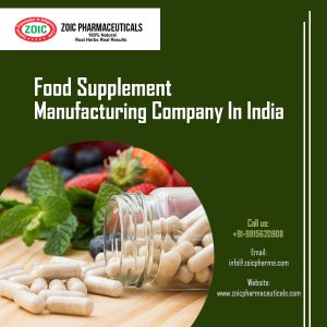Food Supplement Manufacturing Company In India